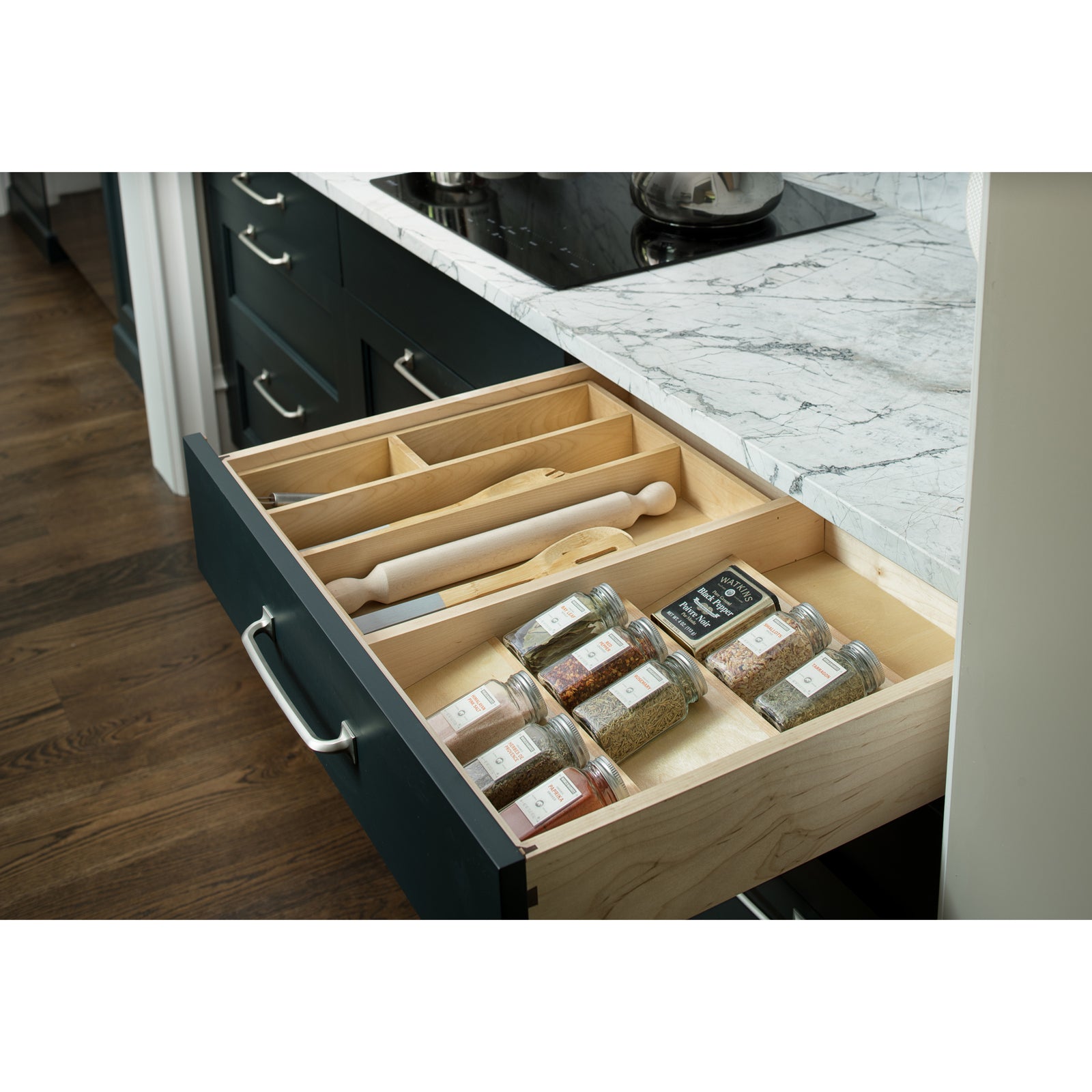 Rev-A-Shelf 16'' Kitchen Drawer Organizer Insert Spice Rack Three-Tier, 4SDI-18 - VMInnovations