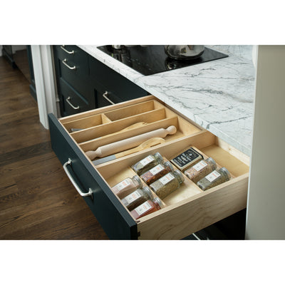 Rev-A-Shelf 4SDI-18 16" 3 Tier Kitchen Wood Spice Drawer Organizer Insert (Used)