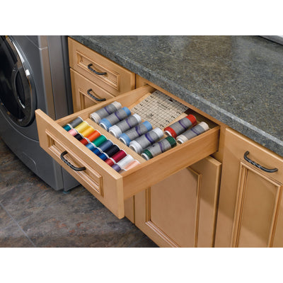 Rev-A-Shelf 4SDI-18 16" 3 Tier Kitchen Wood Spice Drawer Organizer Insert (Used)