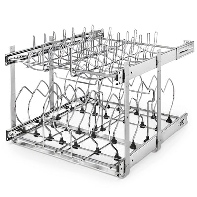 Rev-A-Shelf 5CW2-2122-CR 21" 2-Tier Wire Cookware Organizer (Open Box) (2 Pack) - VMInnovations