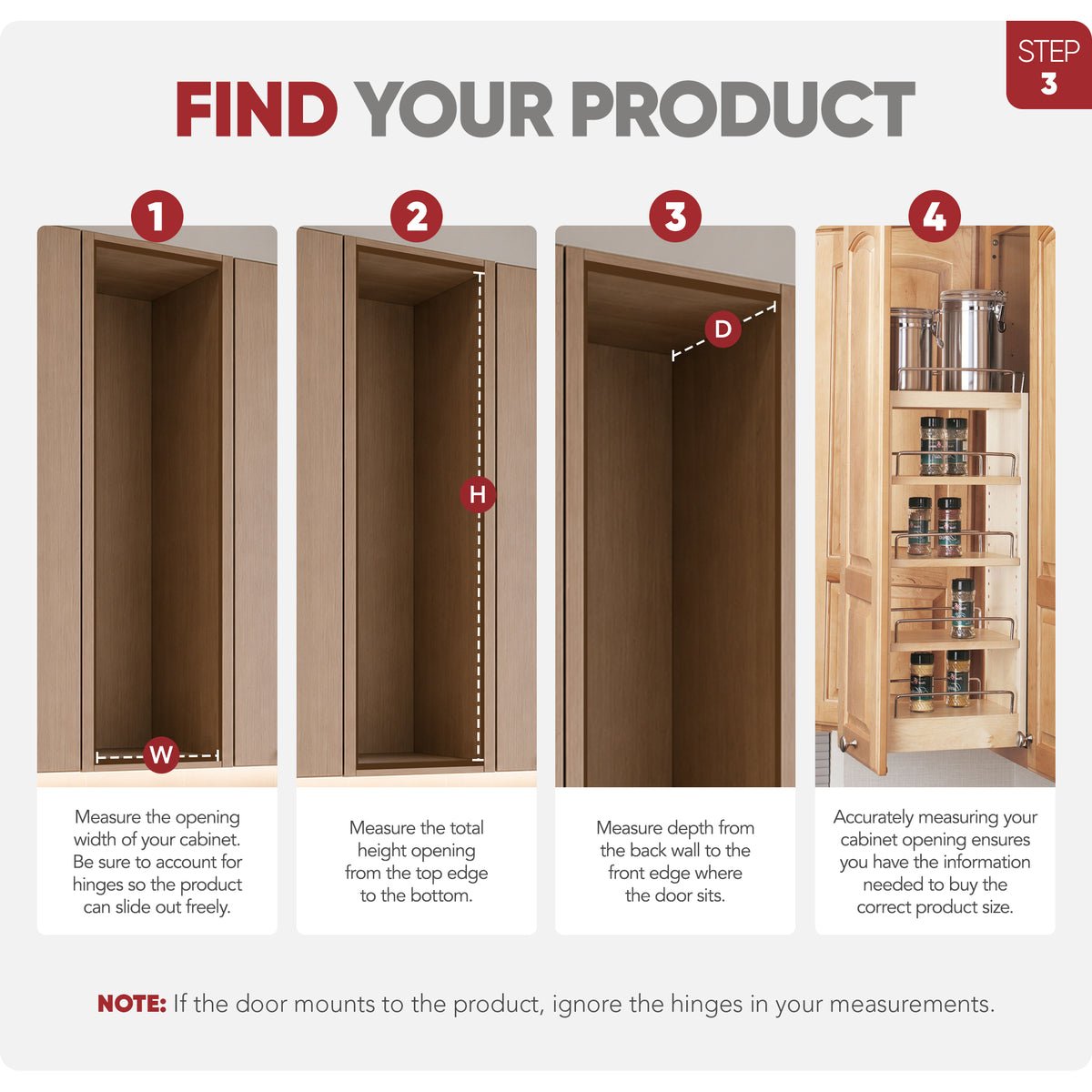 Rev A Shelf 8 Inch Pull Out Wood Base Kitchen Cabinet Organizer (Open Box)