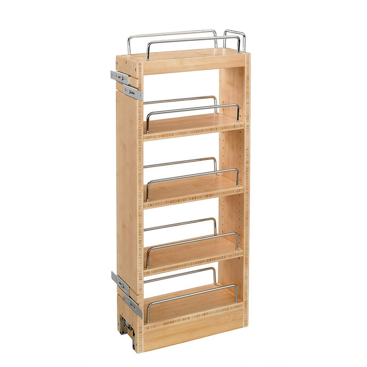 Rev-A-Shelf 8" Pullout Wall Kitchen Cabinet Organizer Storage Rack, 448-WC-8C