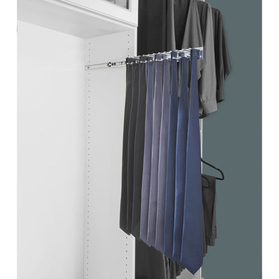Rev-A-Shelf TRC-14CR 14 Inch-Side Mount Extending Tie Rack, Chrome (Used)