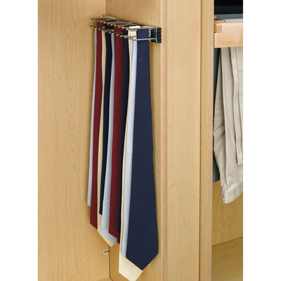 Rev-A-Shelf TRC-14CR 14 Inch-Side Mount Extending Tie Rack, Chrome (Used)