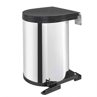 Rev-A-Shelf 15 L Pivot Out Under Sink Trash Can Stainless Steel, 8-010314-15