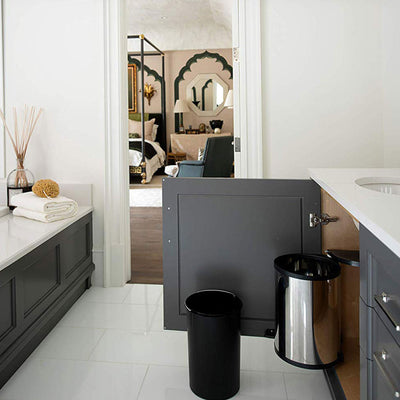 Rev-A-Shelf 15 L Pivot Out Under Sink Trash Can Stainless Steel, 8-010314-15 - VMInnovations