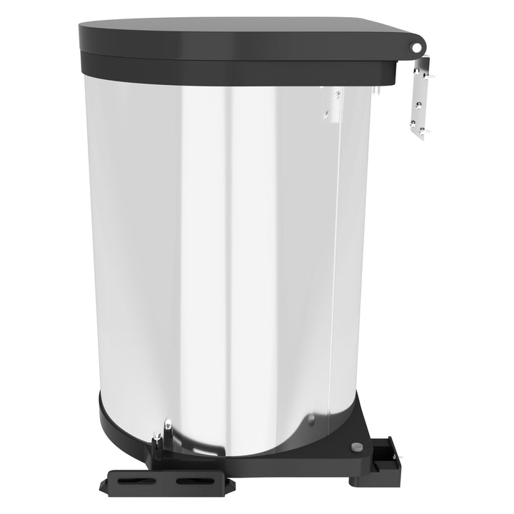 Rev-A-Shelf 15 L Pivot Out Under Sink Trash Can Stainless Steel, 8-010314-15