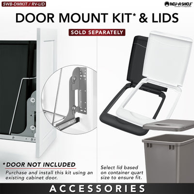 Rev-A-Shelf Double 35-qt Pullout Waste Bin Kitchen Storage Trash Can (For Parts)