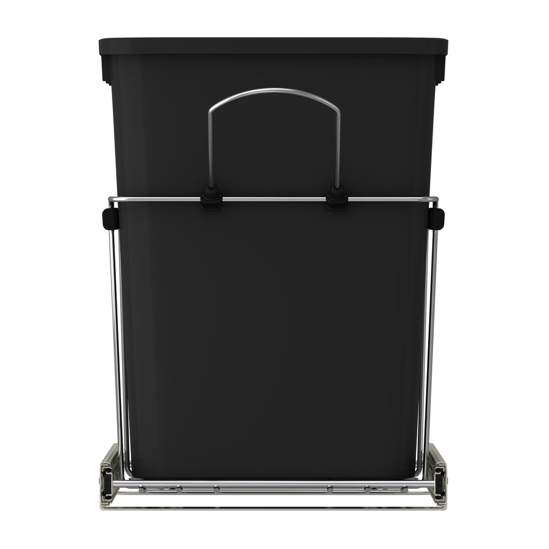 Rev-A-Shelf Double 35 Qt Pull-Out Waste Bin Containers & Flip Top Waste Bin Lid