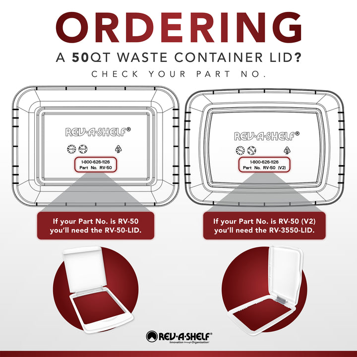 Rev-A-Shelf Pullout Kitchen Trash Can 50 qt. with Soft-close, 53WC-1550SCDM-117