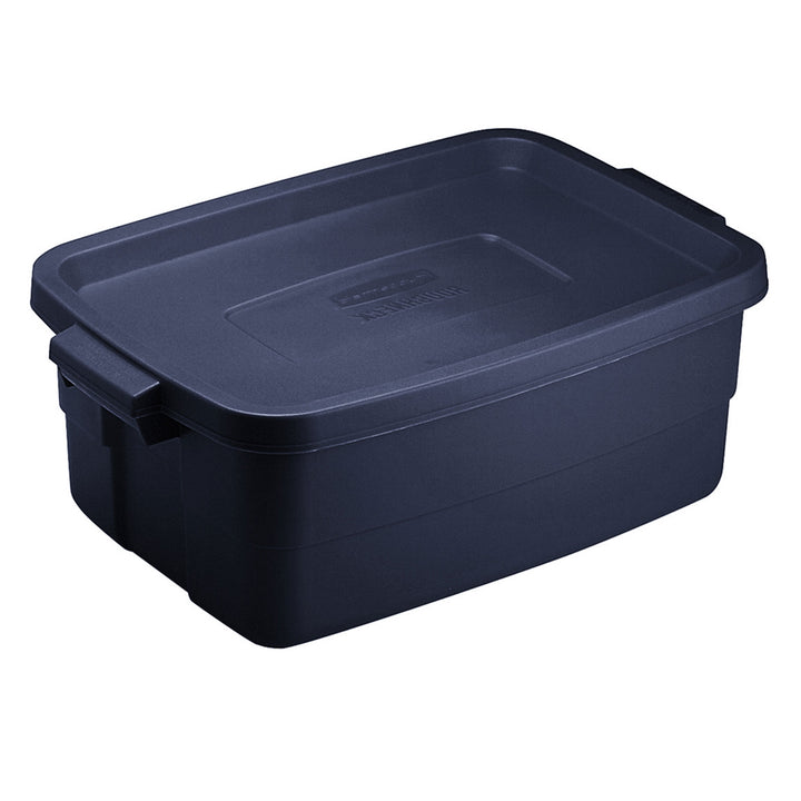 Rubbermaid Roughneck 3 Gallon Rugged Storage Tote Container, Blue (6 Pack)(Used)