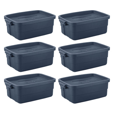 Rubbermaid Roughneck 10 Gallon Rugged Storage Tote Container (6 Pack) (Used) - VMInnovations