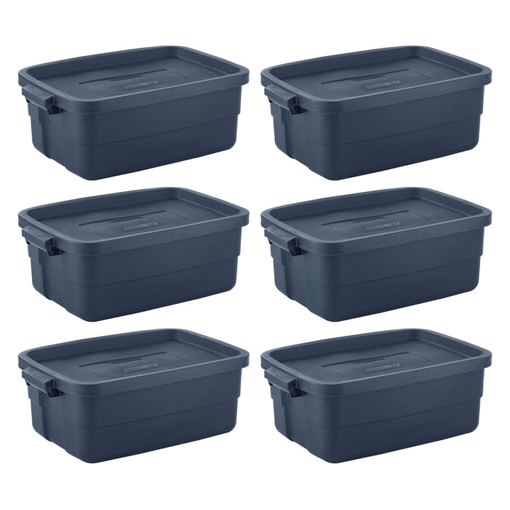 Roughneck 10 Gal Stackable Storage Tote Container (6 Pack) (Open Box) - VMInnovations
