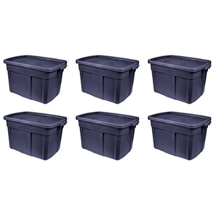 Roughneck 18 Gal Rugged Storage Tote Container (6 Pack) (Open Box)