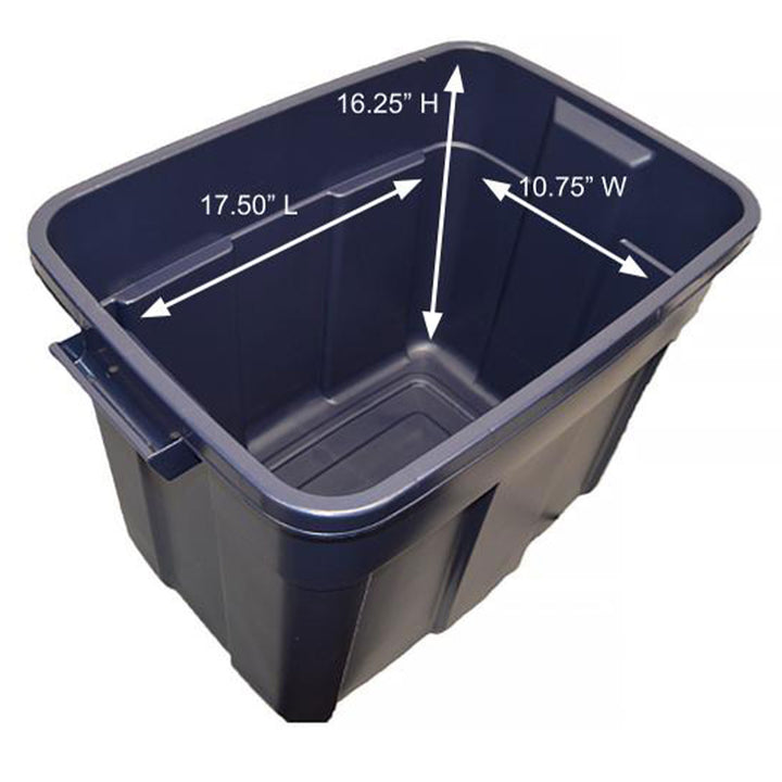 Roughneck 18 Gal Rugged Storage Tote Container (6 Pack) (Open Box)