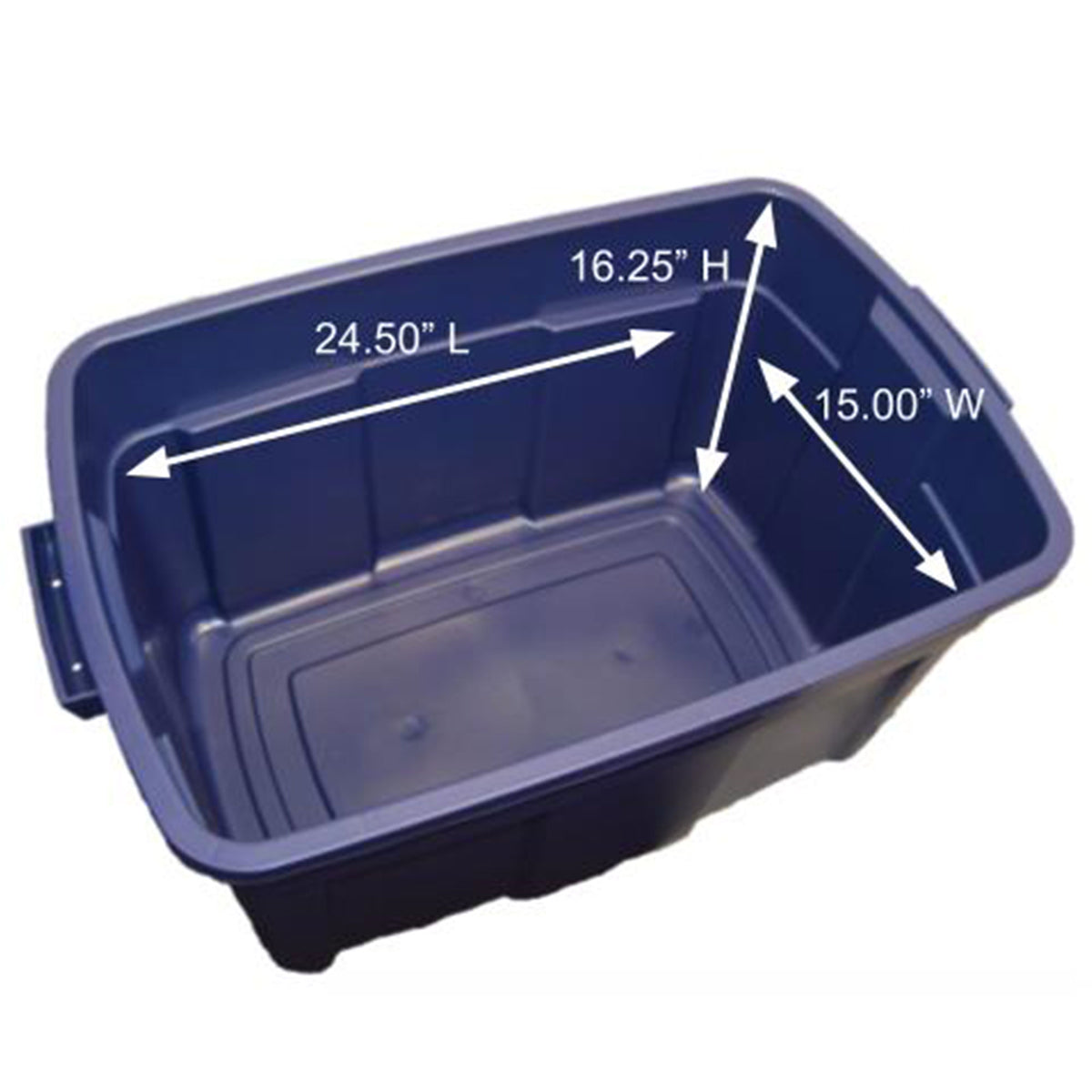 Rubbermaid 31 Gallon Stackable Storage Container, Dark Indigo Metallic (6 Pack)