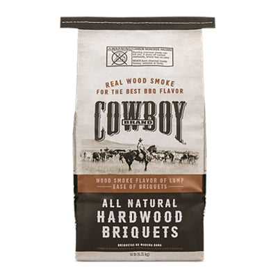Cowboy 14 Pound All Natural Range Hardwood BBQ Charcoal Briquets for Grilling - VMInnovations