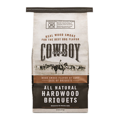 Cowboy 14 Pound All Natural Hardwood BBQ Charcoal Briquets for Grilling (2 Pack)