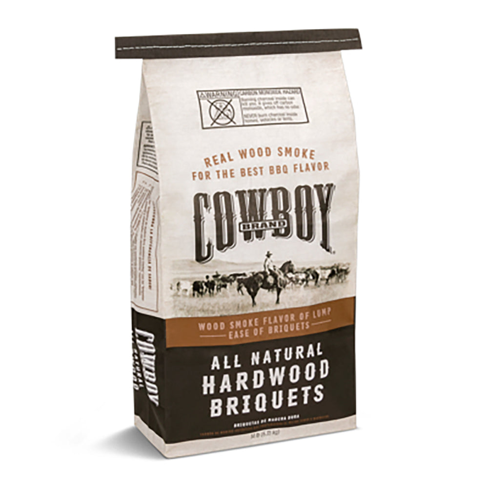 Cowboy 14 Pound All Natural Range Hardwood BBQ Charcoal Briquets for Grilling - VMInnovations