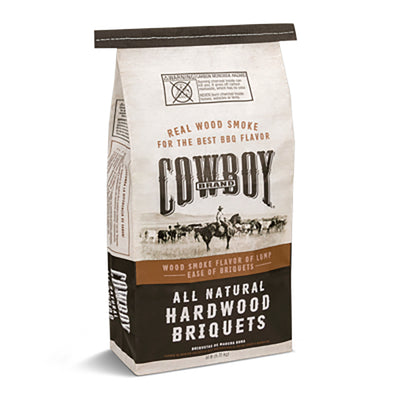 Cowboy 14 LB All Natural Range Hardwood Charcoal Briquets for Grilling (4 Pack)