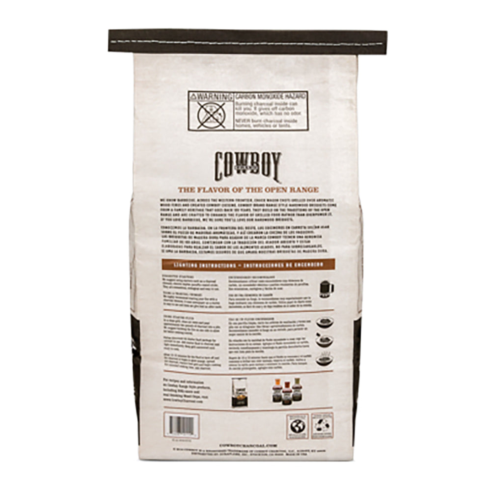 Cowboy 14 Pound All Natural Range Hardwood BBQ Charcoal Briquets for Grilling - VMInnovations