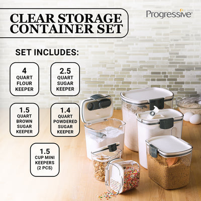 Progressive International ProKeeper 6 Piece Clear Storage Container (Open Box)