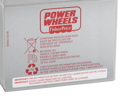Power Wheels Ride On Toy Car & (2) 12 Volt Rechargeable Replacement Batteries