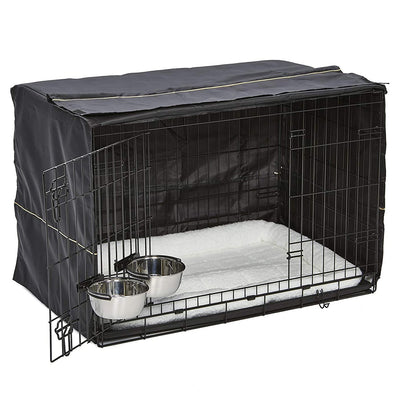 MidWest Homes For Pets iCrate Medium Large Dog Bed Kennel Kit with Cover, Black