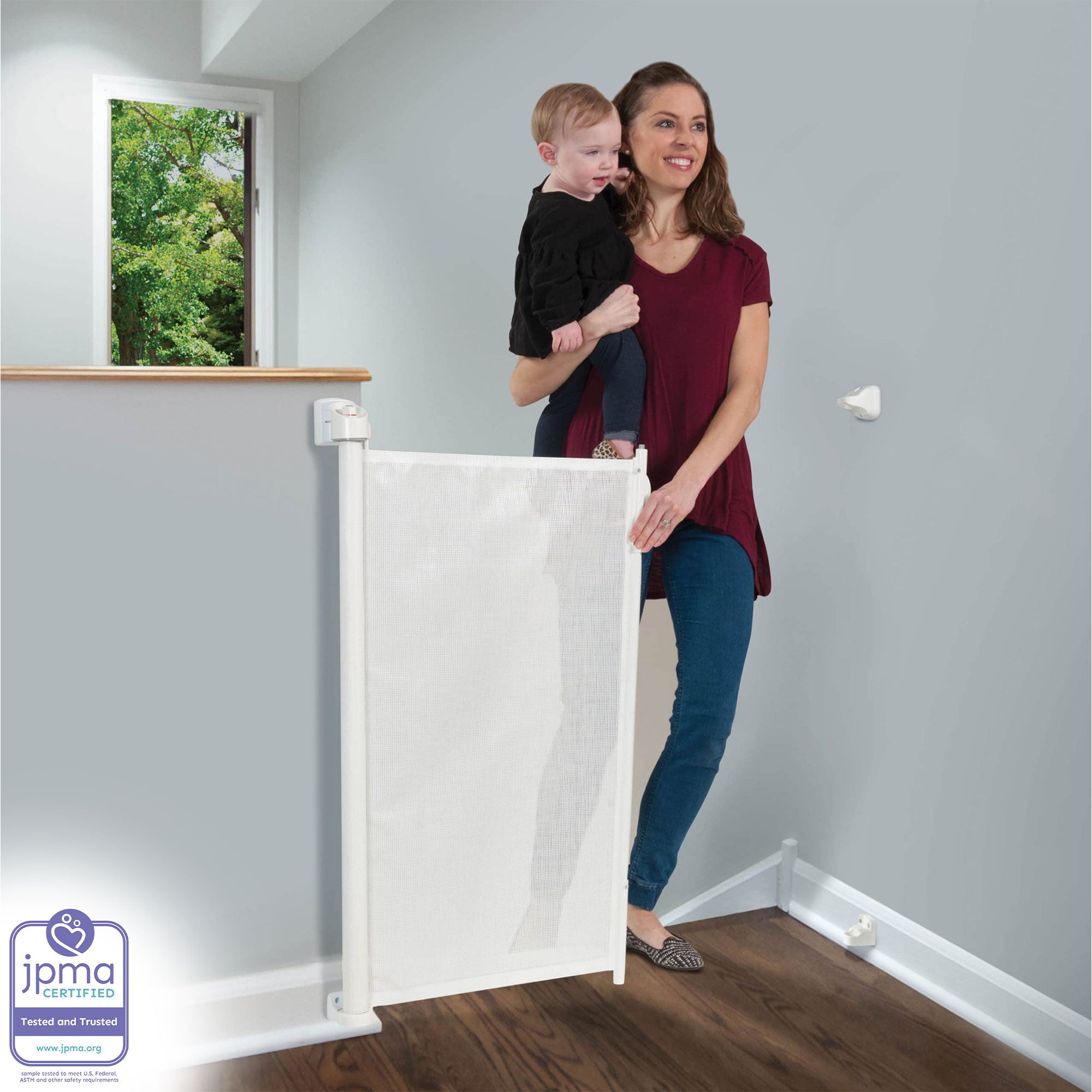 KidCo Retractable Safeway Mesh Toddler Baby Safety Gate for Stairs (Open Box) - VMInnovations