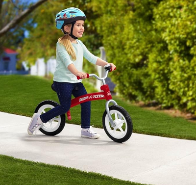 Radio Flyer Glide and Go Age 2.5 to 5 Year Old Kids Balance Bike, Red (Open Box)