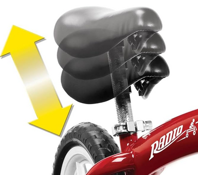 Radio Flyer 800X Glide and Go Age 2.5 to 5 Year Old Kids Balance Bike, Red