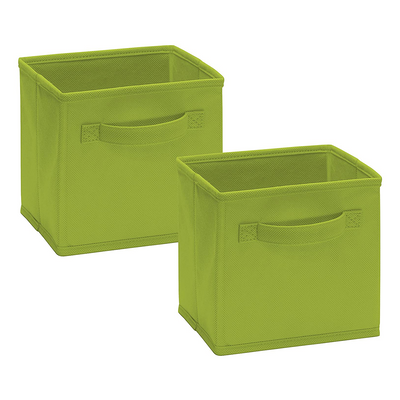 ClosetMaid Mini Collapsible Fabric Storage Cube w/ Handle, Spring Green (6 Pack)