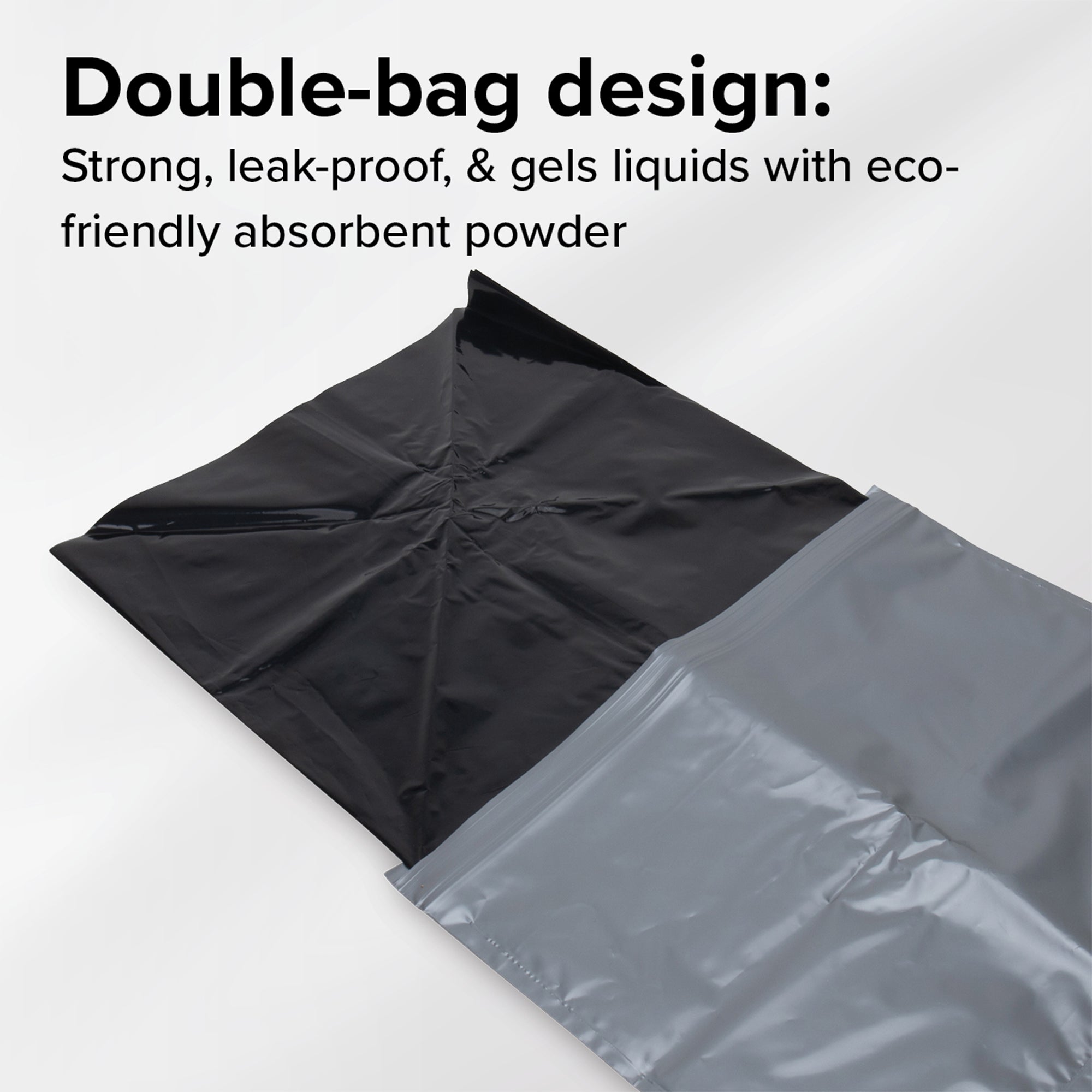Camco 10 Pack Leak Proof Double Lined Camping Toilet Bucket Waste Bags, Black