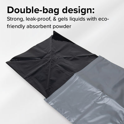 Camco 10 Pack Leak Proof Double Lined Camping Toilet Bucket Waste Bags, Black