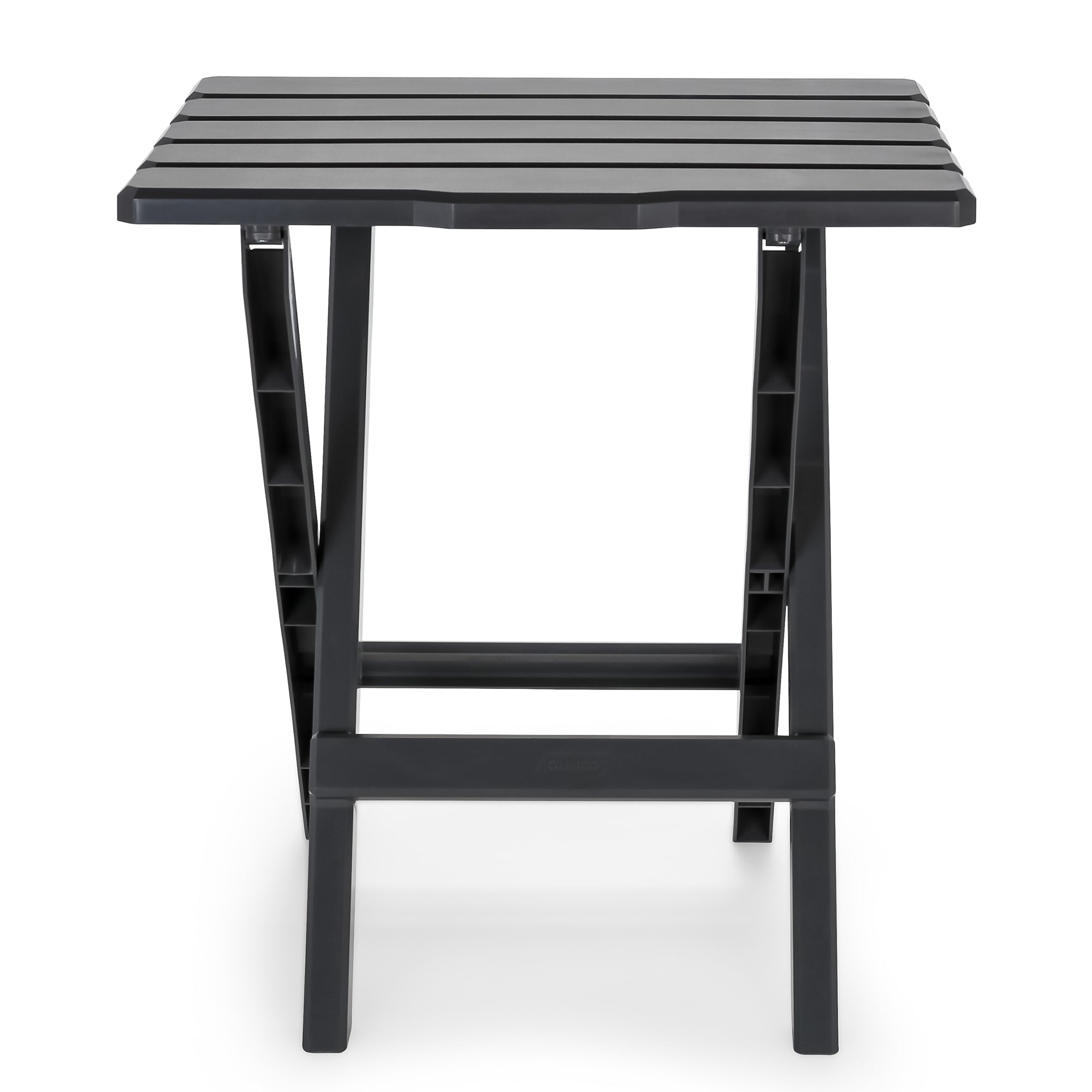 Camco 51885 Large Adirondack Portable Outdoor Furniture Folding Table, Charcoal