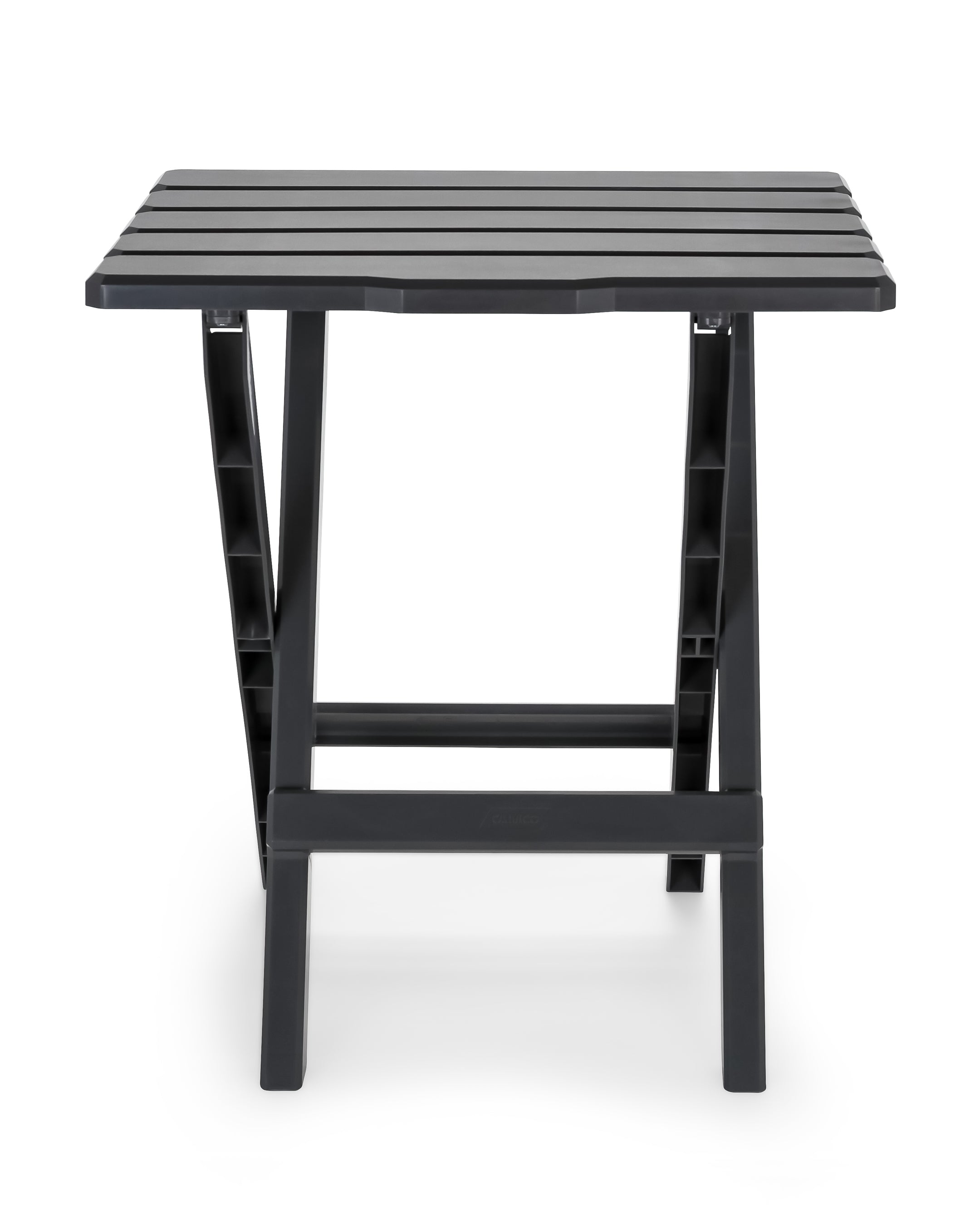Camco Large Adirondack Portable Outdoor Furniture Folding Table, Charcoal (Used) - VMInnovations