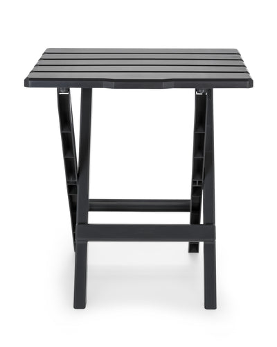 Camco Large Adirondack Portable Outdoor Furniture Folding Table, Charcoal (Used) - VMInnovations
