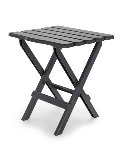 Camco Large Adirondack Outdoor Furniture Folding Table, Charcoal (Open Box) - VMInnovations