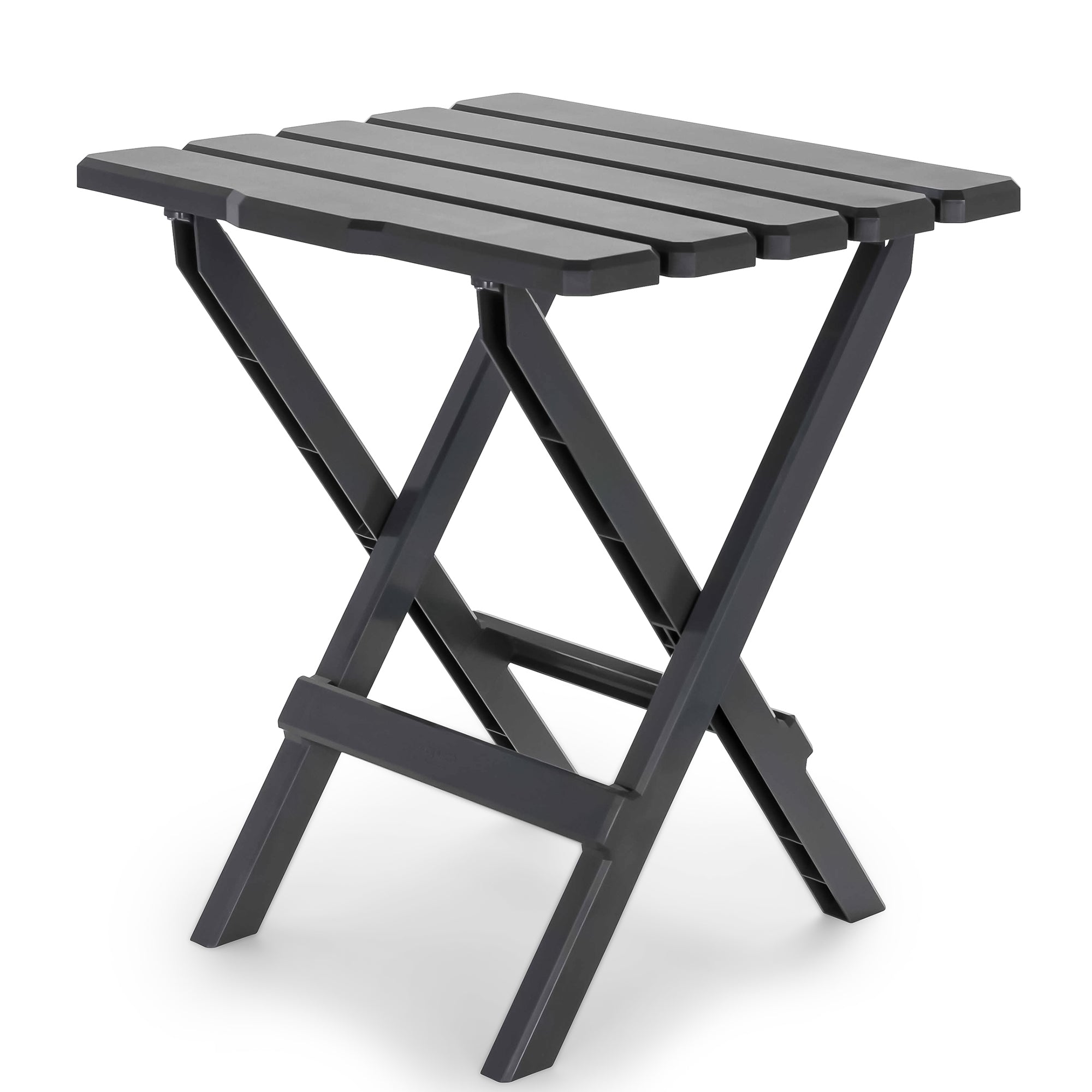 Camco 51885 Large Adirondack Portable Outdoor Furniture Folding Table, Charcoal