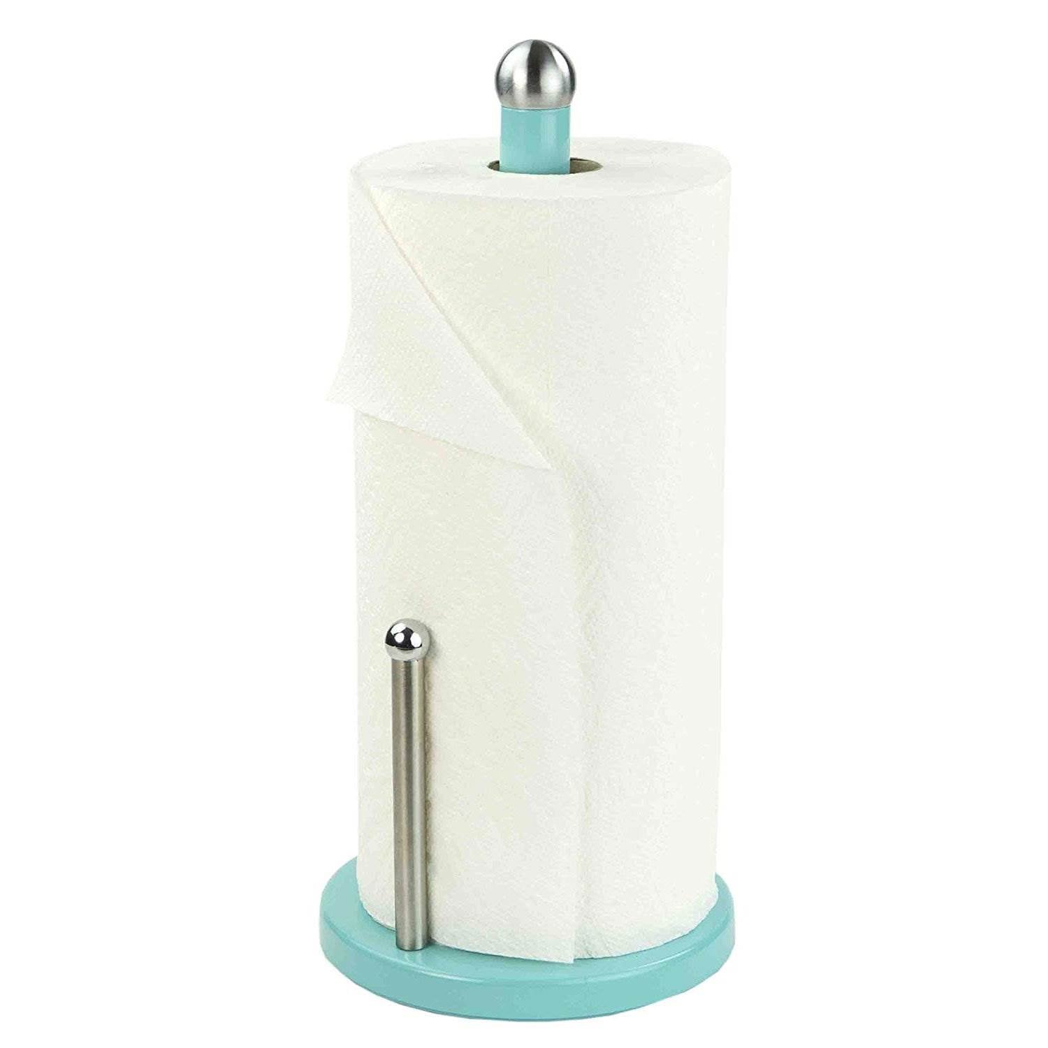 Home Basics Powder Coated Steel Paper Towel Holder, Turqouise (Open Box)