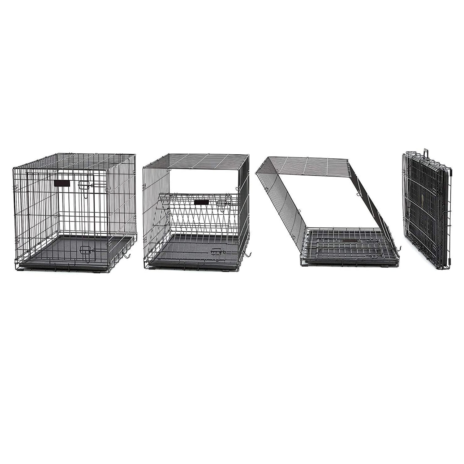 MidWest Homes For Pets iCrate Medium Large Dog Bed Kennel Kit with Cover, Black
