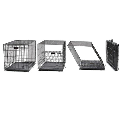 MidWest Homes For Pets iCrate Medium Large Dog Bed Kennel Kit with Cover, Black