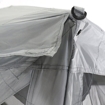 Quick-Set Venture Outdoor Gazebo Canopy Shelter & Screen Tent, Gray (Open Box) - VMInnovations