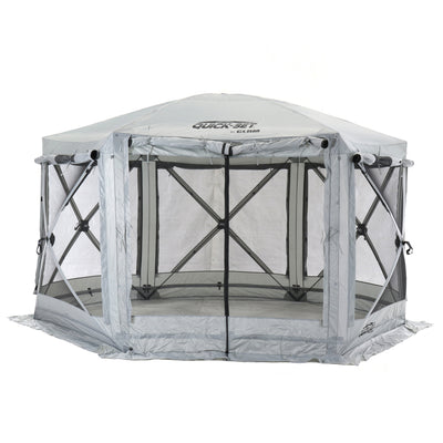 CLAM Quick-Set Pavilion Outdoor Gazebo Shelter Screen Tent, Gray (Open Box)