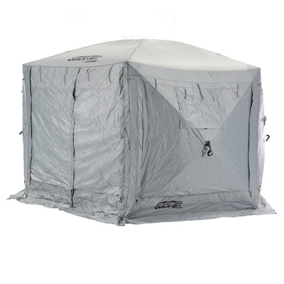 Quick-Set Pavilion Outdoor Gazebo Canopy Shelter Screen Tent, Gray (For Parts) - VMInnovations