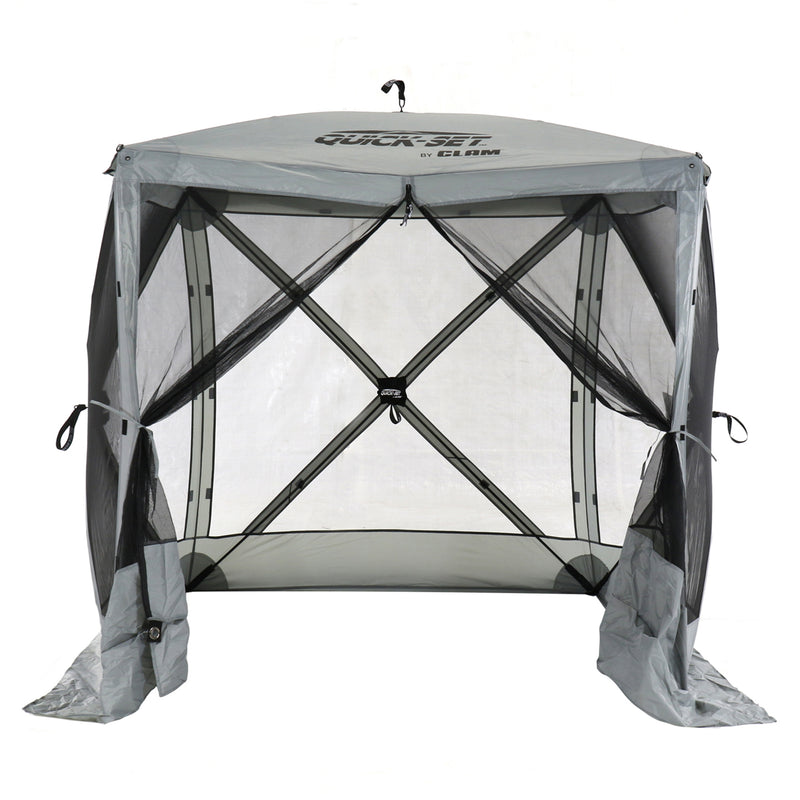 Quick-Set Traveler Portable Gazebo Canopy Shelter Screen Tent, Gray (Used)