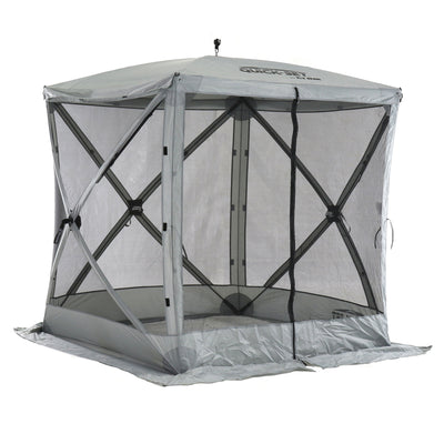 CLAM Quick-Set Traveler 6 x 6 Ft Portable Outdoor 4 Sided Canopy Shelter, Gray