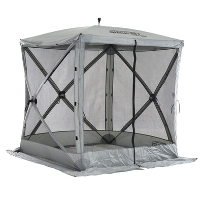 Quick-Set Traveler Outdoor Gazebo Canopy Shelter Screen Tent, Gray (Open Box)