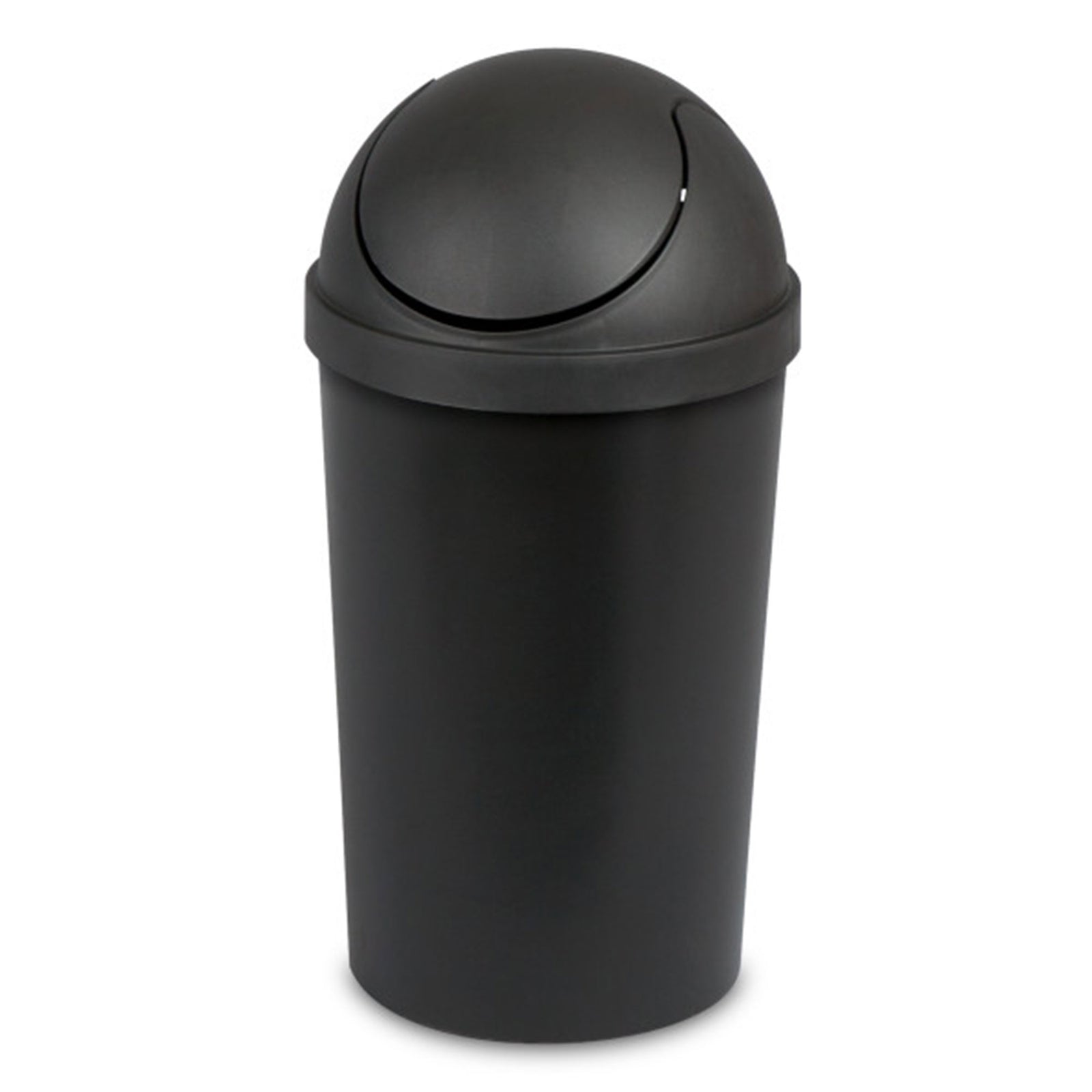 Sterilite SwingTop Wastebasket, 3 Gal Round Trash Can w/Swing Lid, 6 Pack, Black - VMInnovations