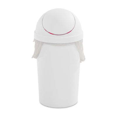 Sterilite 10838006 3 Gallon Round Swing Top Plastic Wastebasket, White (6 Pack) - VMInnovations